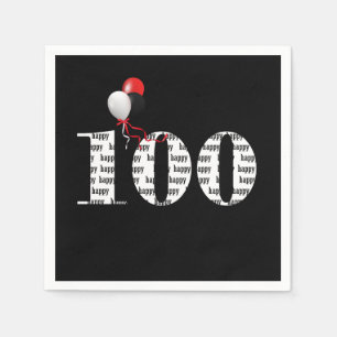 100th Birthday party balloons Napkins