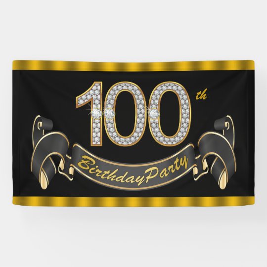 100th Birthday Party Banner | Zazzle.com