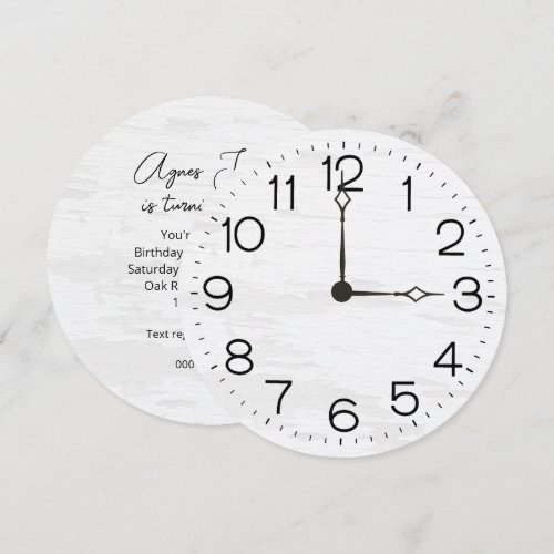 100th Birthday Party Clock On Whitewashed Wood