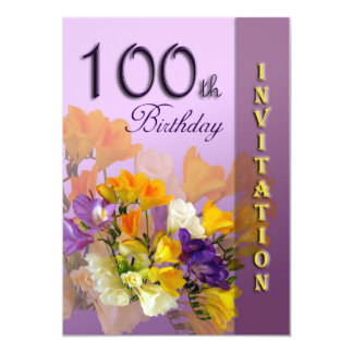 100th Birthday Invitations & Announcements | Zazzle