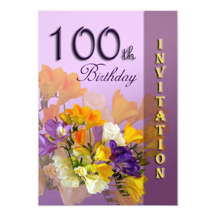 100th Birthday Party Invitation Zazzle