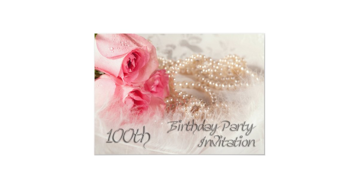 100th Birthday party invitation | Zazzle.com