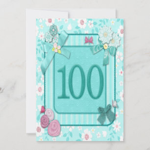 100th birthday party invitation