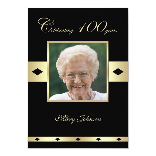 100th birthday party invitation photo 100th zazzle com