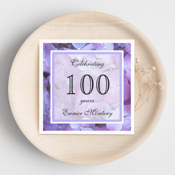 100th Birthday Party Paper Napkins by henishouseofpaper at Zazzle
