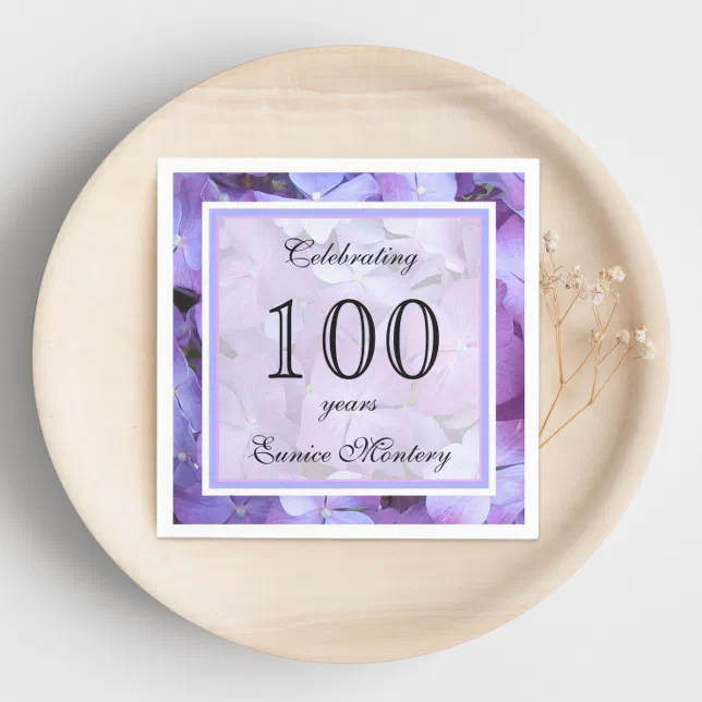 100th Birthday Paper Napkins | 100th Birthday Disposable Napkins