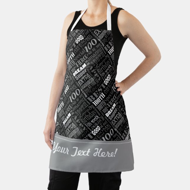 100th Birthday Party Personalized Gifts Apron (Insitu)