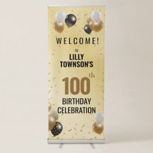 100th Birthday Party Retractable Banner