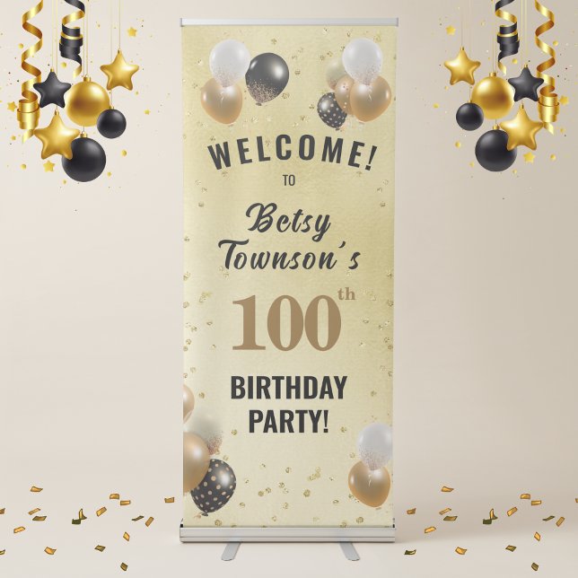 100th Birthday Party Welcome Retractable Banner (Creator Uploaded)
