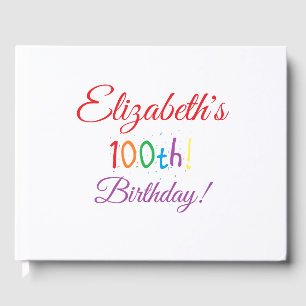 "100th Birthday" Personalized Guest Book