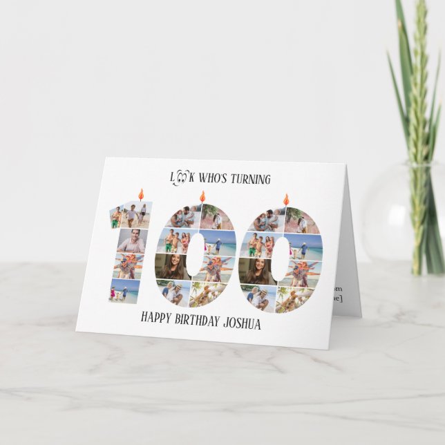 100th Birthday Photo Card (Front)