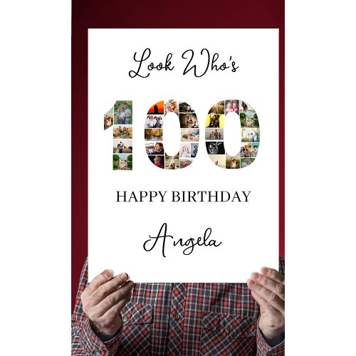 100th Birthday Photo Collage look who's 100