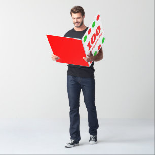 100th Birthday! Red Green Giant Card