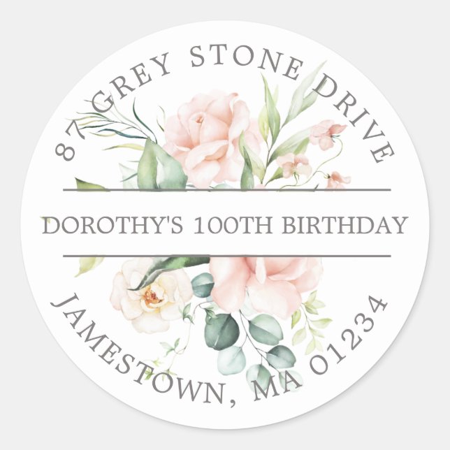 100TH Birthday Return Address Label (Front)