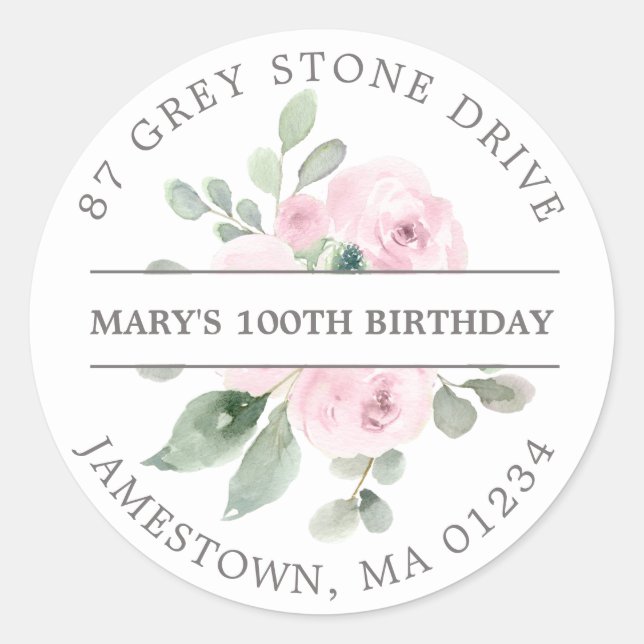 100TH Birthday Return Address Label (Front)