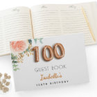 100th birthday rose gold eucalyptus elegant