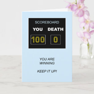 100th Birthday Scoreboard Card