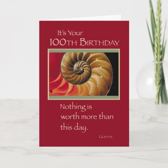 100th Birthday Shell Red Card (Front)