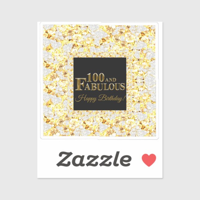 100th Birthday  Sticker (Sheet)