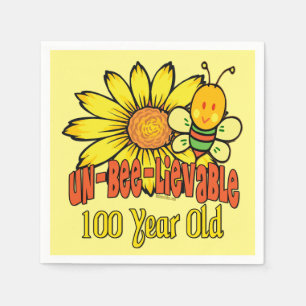 100th Birthday - Unbelievable at 100 Years Old Paper Napkins