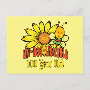 100th Birthday - Unbelievable at 100 Years Old Postcard