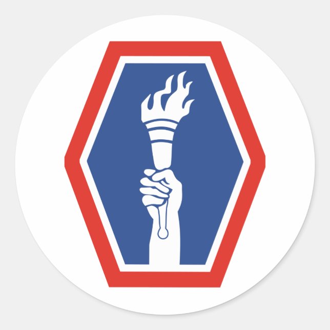100th BN 442nd Infantry Classic Round Sticker (Front)