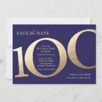 100th Business Save the Date Invitation