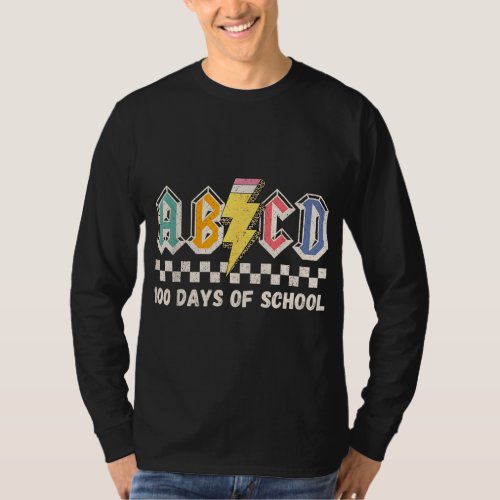 100th Day 100 Days Of School ABCD Teachers Rock Bo T_Shirt
