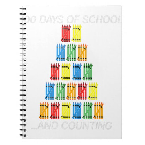 100th Day 100 Days of School Crayon Hash Marks Tea Notebook