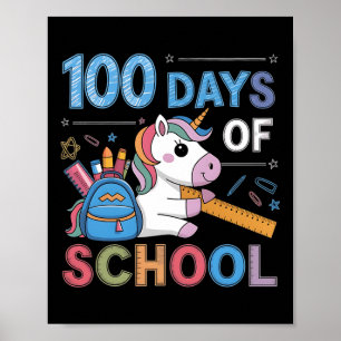 100th Day Funny Outfit Teacher &amp; Student 100 D Poster