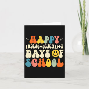 100th Day Math Formula 100 Days Of School Student  Card