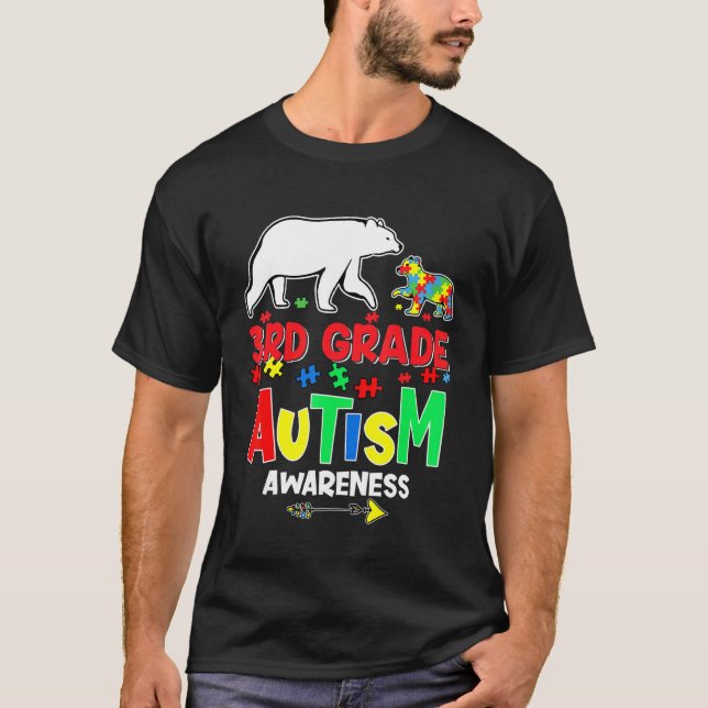 100th Day Of 3rd Grade Teacher Autism 100 Days Sma T-Shirt (Front)