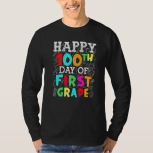 100th Day of First Grade Teachers Kids Child Happy T-Shirt