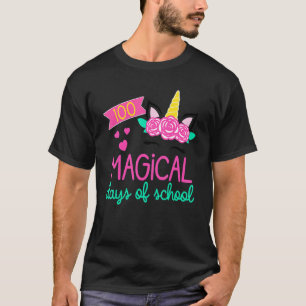 100th Day Of Kindergarten  For Girls 100 Magical D T-Shirt