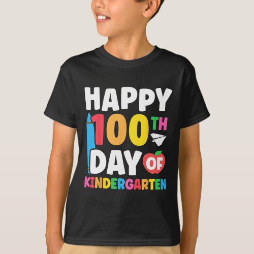 100th Day Of Kindergarten Kids 100 Days Of School  T_Shirt