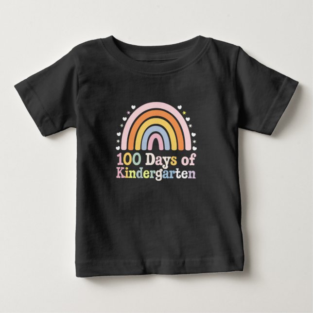 100th Day of Kindergarten Teacher Kids 100 Days  Baby T-Shirt (Front)