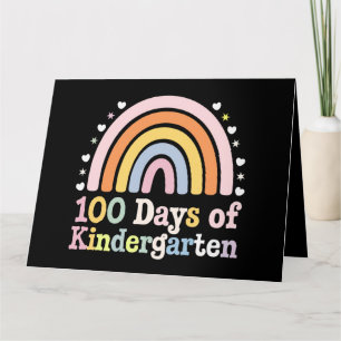 100th Day of Kindergarten Teacher Kids 100 Days  Card