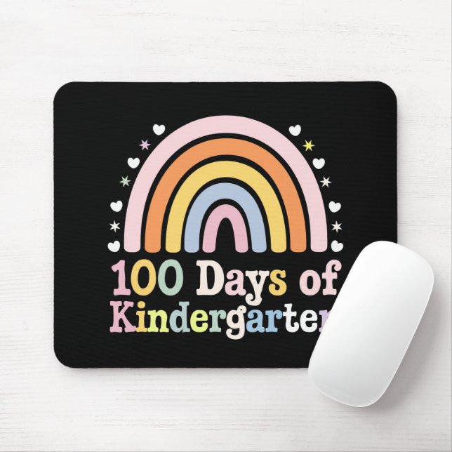 100th Day of Kindergarten Teacher Kids 100 Days  Mouse Pad (With Mouse)