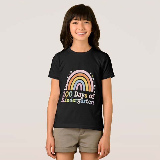 100th Day of Kindergarten Teacher Kids 100 Days  Tri-Blend Shirt (Front Full)