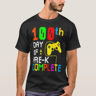 100th Day of Pre-K Complete Video Game 100 Days Gi T-Shirt