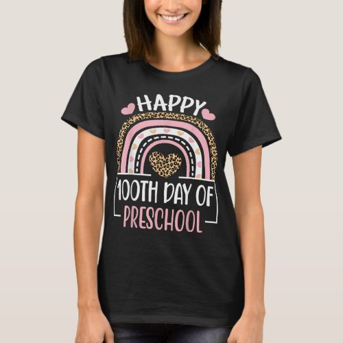 100th Day Of Preschool Funny 100 Days Of School Te T_Shirt