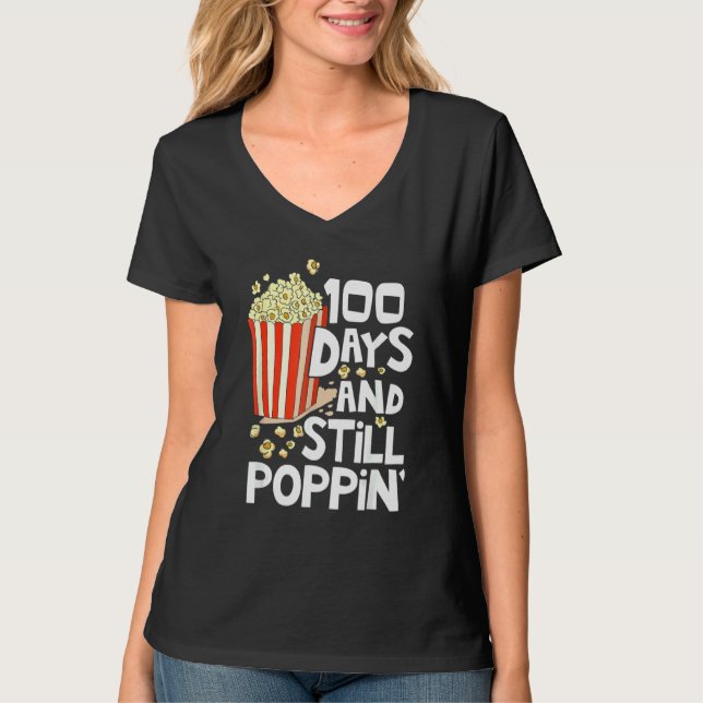 100th Day Of School  100 Days And Still Poppin Kid T-Shirt (Front)