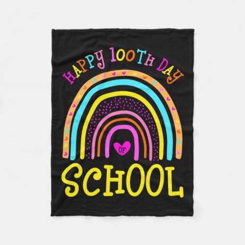 100th Day Of School 100 Days Brighter Girls Teache Fleece Blanket