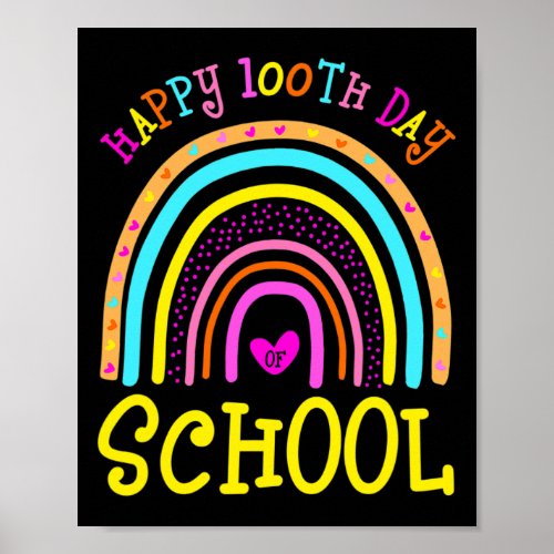 100th Day Of School 100 Days Brighter Girls Teache Poster