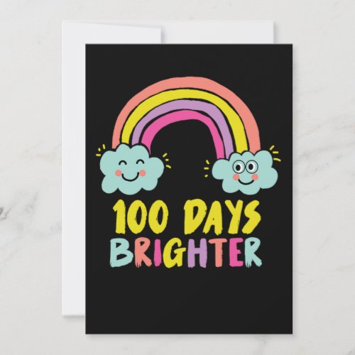 100Th Day Of School 100 Days Brighter RainbowPng Save The Date