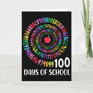 100th Day Of School 100 Days Math Number Teacher K Card