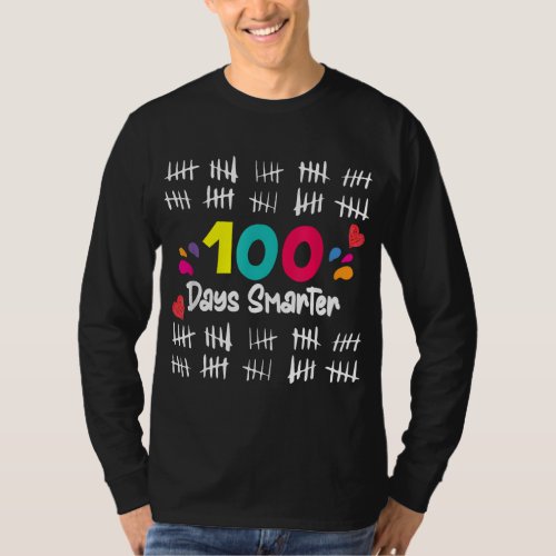 100th Day of School 100 Days Smarter Counting Tall T_Shirt