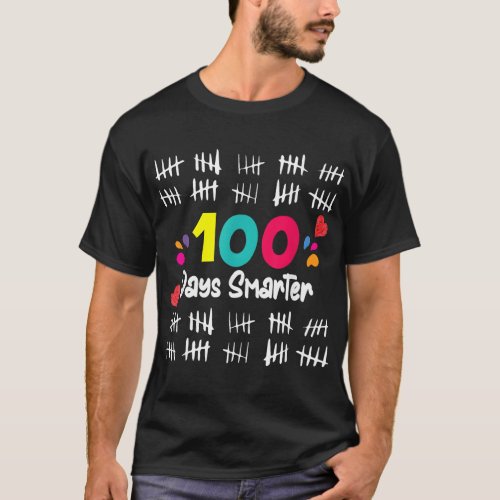 100th Day of School 100 Days Smarter Counting Tall T_Shirt