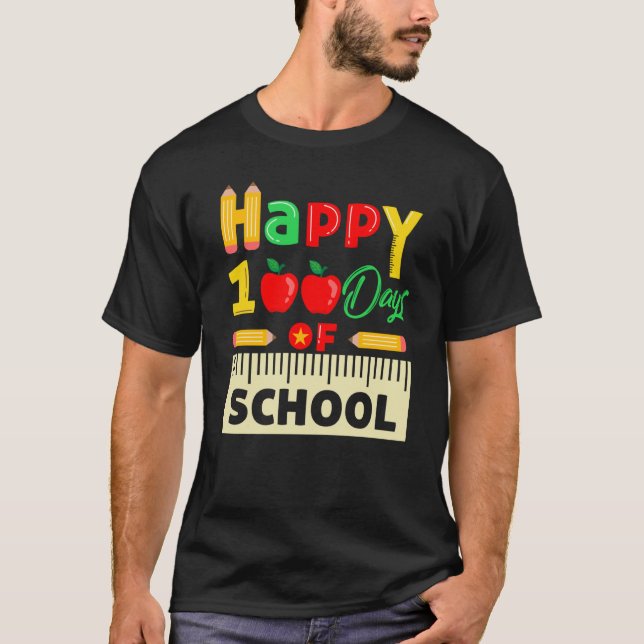 100th Day Of School 100 Days Teacher Students Boys T-Shirt (Front)