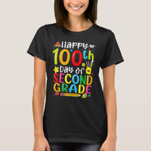 100th Day Of School 2nd Grade Teacher Student 100 T-Shirt